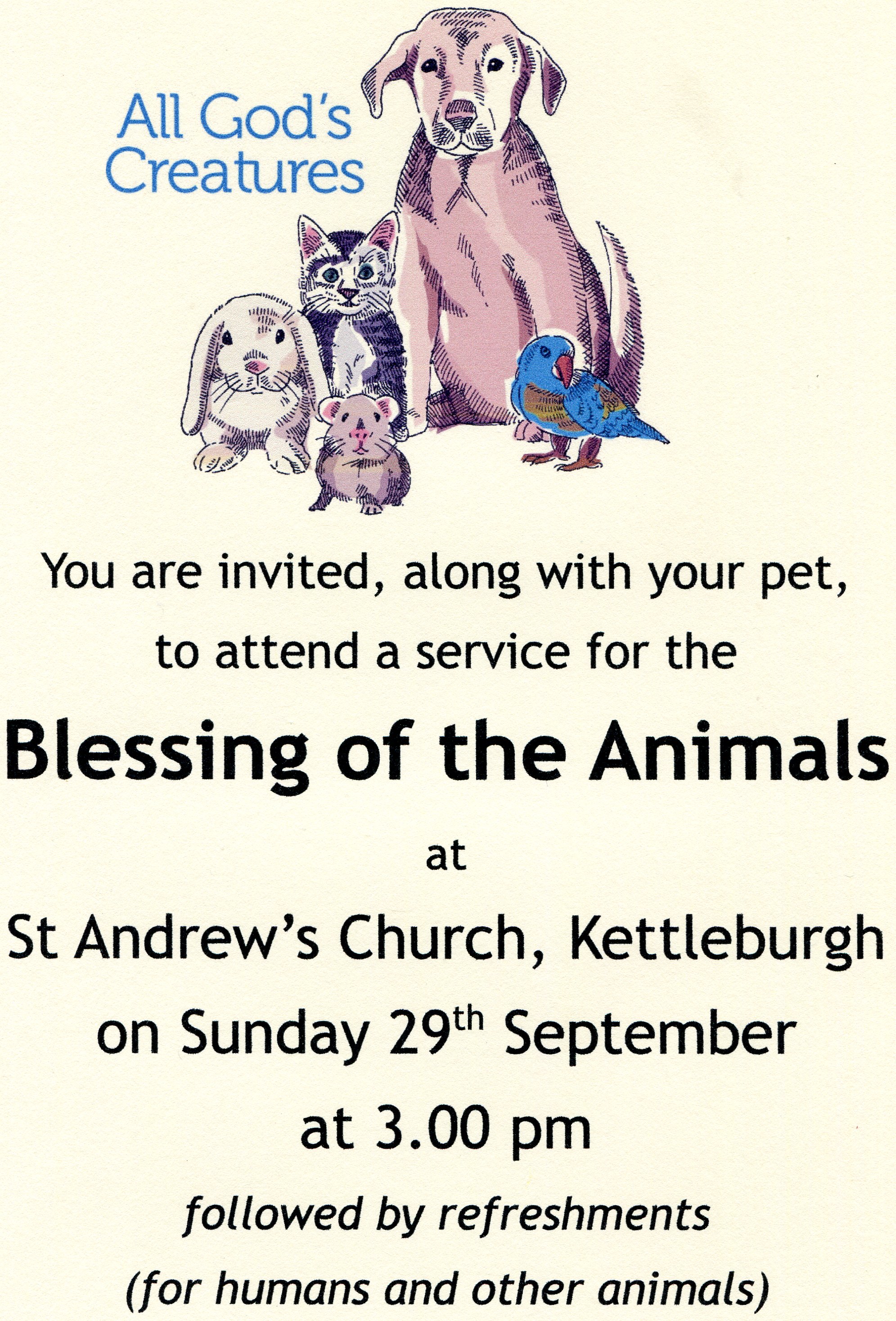 Blessing of the Animals 29th September