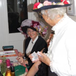 Jackie Pat selling tickets